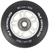 ZESTAW PU 80x24 82A CZARNE MATOWE (4 szt.) + ABEC-9 (8 szt.) NILS EXTREME