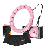 ZESTAW HULA HOP LIGHT PINK Z WYPUSTKAMI I OBCIĄŻNIKIEM HMS HHW02 + PAS BR163 RED