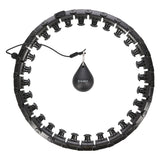 Hula hop HMS HHW12 Plus Size czarne z obciążeniem i regulacją obwodu