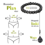 Hula hop HMS HHW12 Plus Size czarne z obciążeniem i regulacją obwodu
