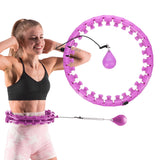 Hula hop HMS HHW12 Plus Size różowe z obciążeniem i regulacją obwodu