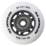 ZESTAW PU 64x24 82A BIAŁE MATOWE (4 szt.) + ABEC-9 (8 szt.) NILS EXTREME