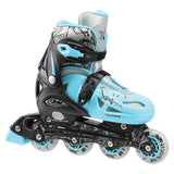 NH0320 A SET 4W1 BLUE LAGOON ŁYŻWOROLKI PŁOZA HOKEJOWA NILS EXTREME