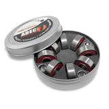 ŁOŻYSKA (8 szt) OPAK. METAL ABEC-7 RS RED CHROME NILS EXTREME