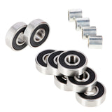 ŁOŻYSKA (8 szt) OPAK. METAL ABEC-9 RS GRAPHIT CHROME NILS EXTREME