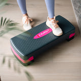 STEP DO ĆWICZEŃ FITNESS AEROBIKU REGULOWANY RÓŻOWY HMS AS002