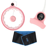 ZESTAW HULA HOP Z OBCIĄŻENIKIEM PLUS PAS FH02+BR160 PINK