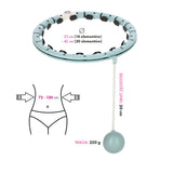 ZESTAW REGULOWANY HULA HOP PLUS SIZE FH07 MINT Z OBCIĄŻNIKEIM I LICZNIKIEM + PAS BR125