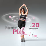 HULA HOP Z OBCIĄŻNIKIEM I LICZNIKIEM FH07 LIGHT PINK PLUS SIZE
