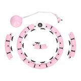 HULA HOP Z OBCIĄŻNIKIEM I LICZNIKIEM FH07 LIGHT PINK PLUS SIZE