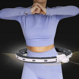 HULA HOP BLACK Z MAGNESEM I OBCIĄŻNIKIEM + LICZNIK HMS HHM15