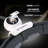 HULA HOP BLACK Z MAGNESEM I OBCIĄŻNIKIEM + LICZNIK HMS HHM15