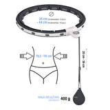 HULA HOP BLACK Z MAGNESEM I OBCIĄŻNIKIEM + LICZNIK HMS HHM15