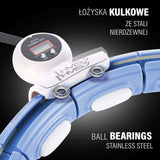 HULA HOP BLUE Z MAGNESEM I OBCIĄŻNIKIEM + LICZNIK HMS HHM15