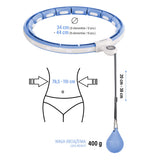 HULA HOP BLUE Z MAGNESEM I OBCIĄŻNIKIEM + LICZNIK HMS HHM15