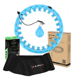 ZESTAW HULA HOP HHW01 BLUE Z WYPUSTKAMI I OBCIĄŻNIKIEM HMS + PAS BR163 BLACK PLUS SIZE