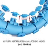HULA HOP REGULOWANE Z OBCIĄŻENIEM I MASAŻEM NIEBIESKIE HMS HHW01