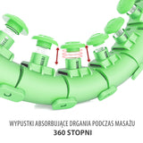 HULA HOP REGULOWANE Z OBCIĄŻENIEM I MASAŻEM ZIELONE HMS HHW01