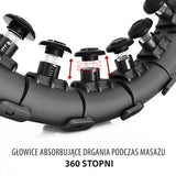 HULA HOP REGULOWANE Z OBCIĄŻENIEM I MASAŻEM CZARNE HMS HHW01