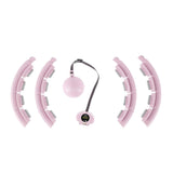 HULA HOP Z WYPUSTKAMI I OBCIĄŻNIKIEM + LICZNIK HMS HHW09 PINK