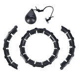 Hula hop HMS HHW11 Plus Size czarne z obciążeniem i regulacją obwodu