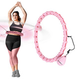 Hula hop HMS HHW11 Plus Size różowe z obciążeniem i regulacją obwodu