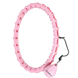 Hula hop HMS HHW11 Plus Size różowe z obciążeniem i regulacją obwodu