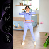 Hula hop HMS HHW11 Plus Size różowe z obciążeniem i regulacją obwodu