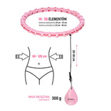 Hula hop HMS HHW11 Plus Size różowe z obciążeniem i regulacją obwodu
