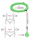 HULA HOP GREEN Z WYPUSTKAMI I OBCIĄŻNIKIEM HMS HHW12 PLUS SIZE
