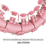 HULA HOP PINK Z WYPUSTKAMI I OBCIĄŻNIKIEM HMS HHW12 PLUS SIZE