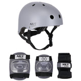 ZESTAW KASK Z OCHRANIACZAMI SZARY NILS EXTREME MR290+H230