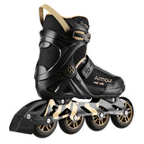 ŁYŻWOROLKI ARMOUR CZARNO ZŁOTE NA22151 NILS EXTREME