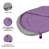 ŚPIWÓR NC2008 SZARO-FIOLETOWY ROZM. M NILS CAMP
