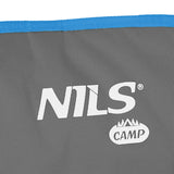 Krzesło turystyczne szaro-niebieskie NILS CAMP NC3079 składane z uchwytem na kubek