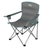 Krzesło turystyczne szaro-zielone NILS CAMP NC3079 składane z uchwytem na kubek