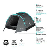 Namiot turystyczny NILS CAMP NC6010 Hiker 2-osobowy szary