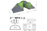 Namiot Turystyczny NILS CAMP NC6431 Highland IV Zielony 4-osobowy 4000 mm Outlet