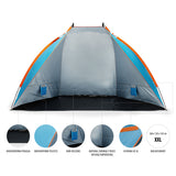 NAMIOT PLAŻOWY SKŁADANY NIEBIESKI OCHRONA UV 260x120x120 CM NC8030 NILS CAMP