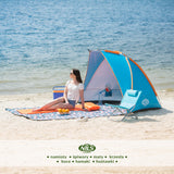 NAMIOT PLAŻOWY SKŁADANY NIEBIESKI OCHRONA UV 260x120x120 CM NC8030 NILS CAMP