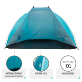 NAMIOT PLAŻOWY SKŁADANY OCHRONA UV 260x120x120CM TURKUSOWY NILS CAMP NC8030