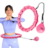 HULA HOP PINK Z WYPUSTKAMI I OBCIĄŻNIKIEM ONE FITNESS OHA02