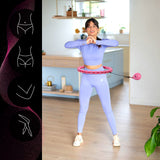 HULA HOP PINK Z WYPUSTKAMI I OBCIĄŻNIKIEM ONE FITNESS OHA02