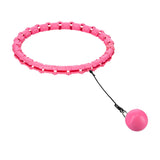 HULA HOP PINK Z WYPUSTKAMI I OBCIĄŻNIKIEM ONE FITNESS OHA02