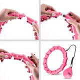 HULA HOP PINK Z WYPUSTKAMI I OBCIĄŻNIKIEM ONE FITNESS OHA02