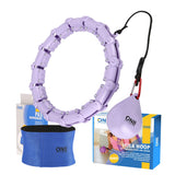 ZESTAW HULA HOP OHA02 VIOLET Z WYPUSTKAMI I OBCIĄŻNIKIEM ONE FITNESS + PAS BR125