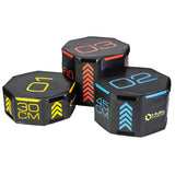 SKRZYNIE PLYOMETRYCZNE OCTAGON SOFT ZESTAW HMS PREMIUM PYOBS01 (3 CZĘŚCI)