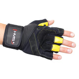 RĘKAWICE NA SIŁOWNIĘ RST01 BLACK/YELLOW HMS