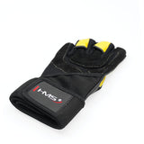 RĘKAWICE NA SIŁOWNIĘ RST01 BLACK/YELLOW HMS