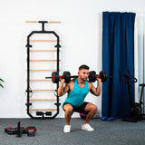Zestaw treningowy HMS SGN 6w1 hantle, sztanga, kettlebell i podpórki do pompek